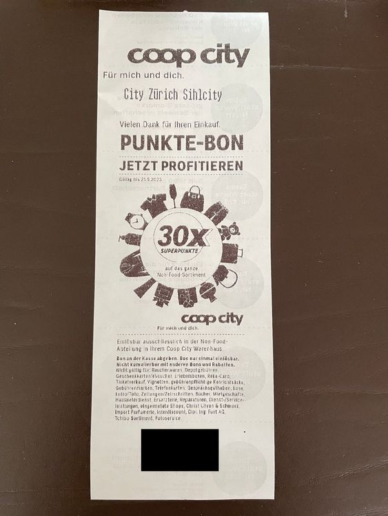 30X SUPERPUNKTE COOP CITY PUNKTE BON Kaufen auf Ricardo