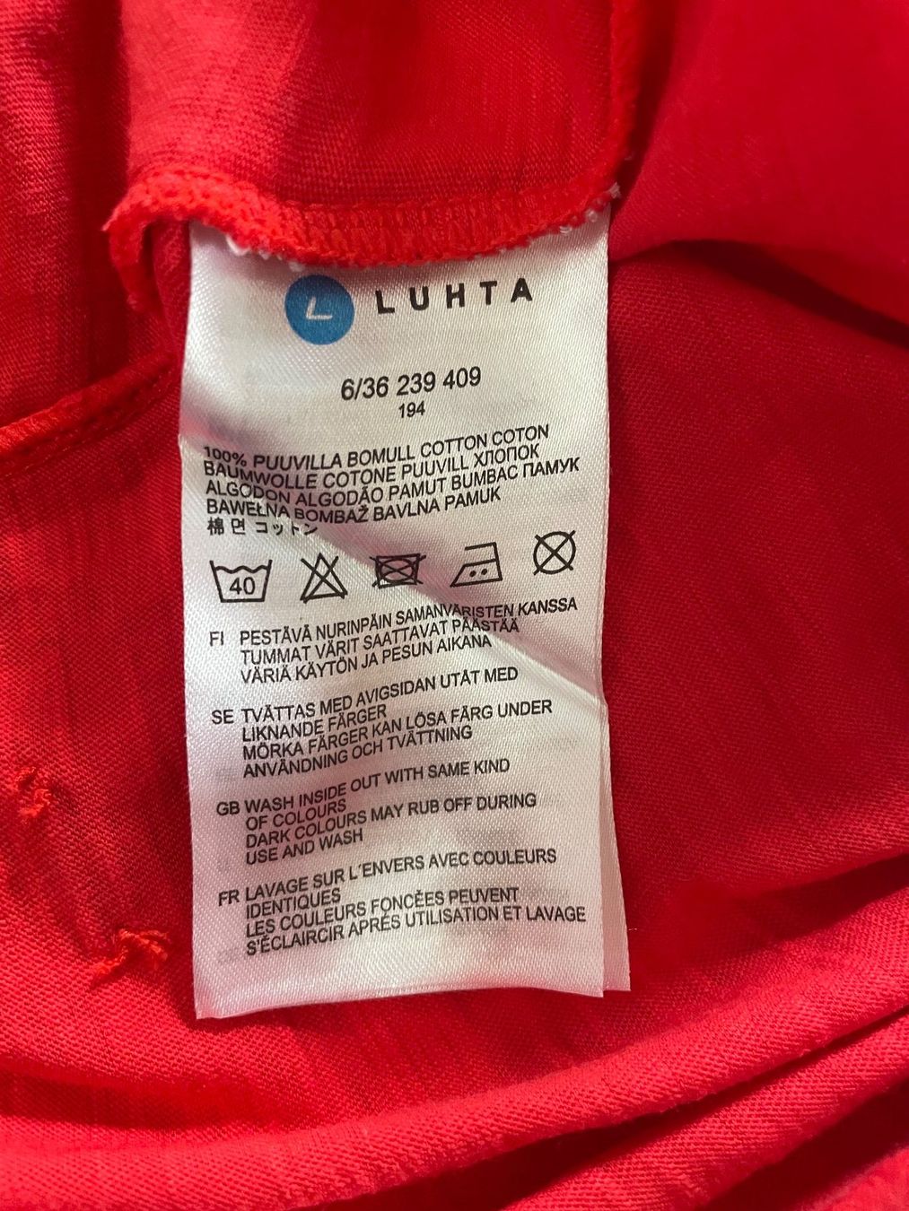 T-shirt: LUTHA - Shirt rot – Usato da Bourguillon venduto da gartenwohnen 6