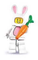 Lego minifigure série 7, l’homme déguisé en lapin