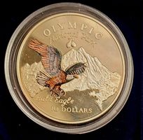 Silbermünze "Weisskopfseeadler. 10$.  Cookinseln". PP!