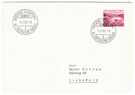 Lettre de Genève cachet IP16 pour Liebefeld du 6.VII.53