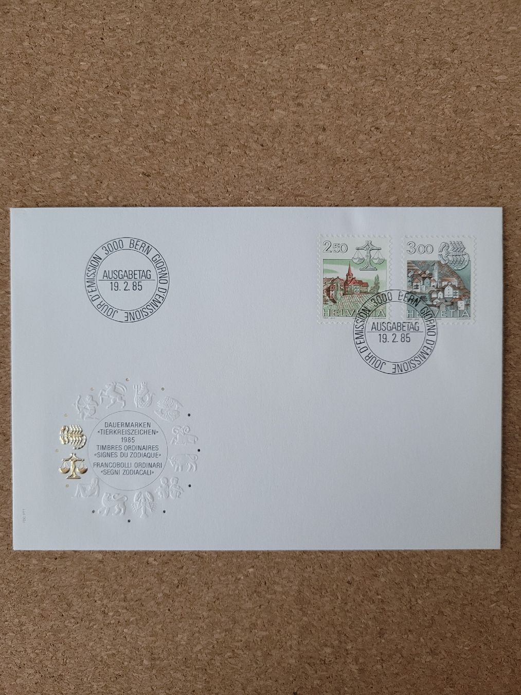 Tutti i francobolli: Umschlag mit Marken Tierkreiszeichen – Usato da Inwil venduto da Flower2325
