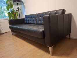 IKEA ARILD 3-Sitzer Ledersofa – Klassiker in Schwarz