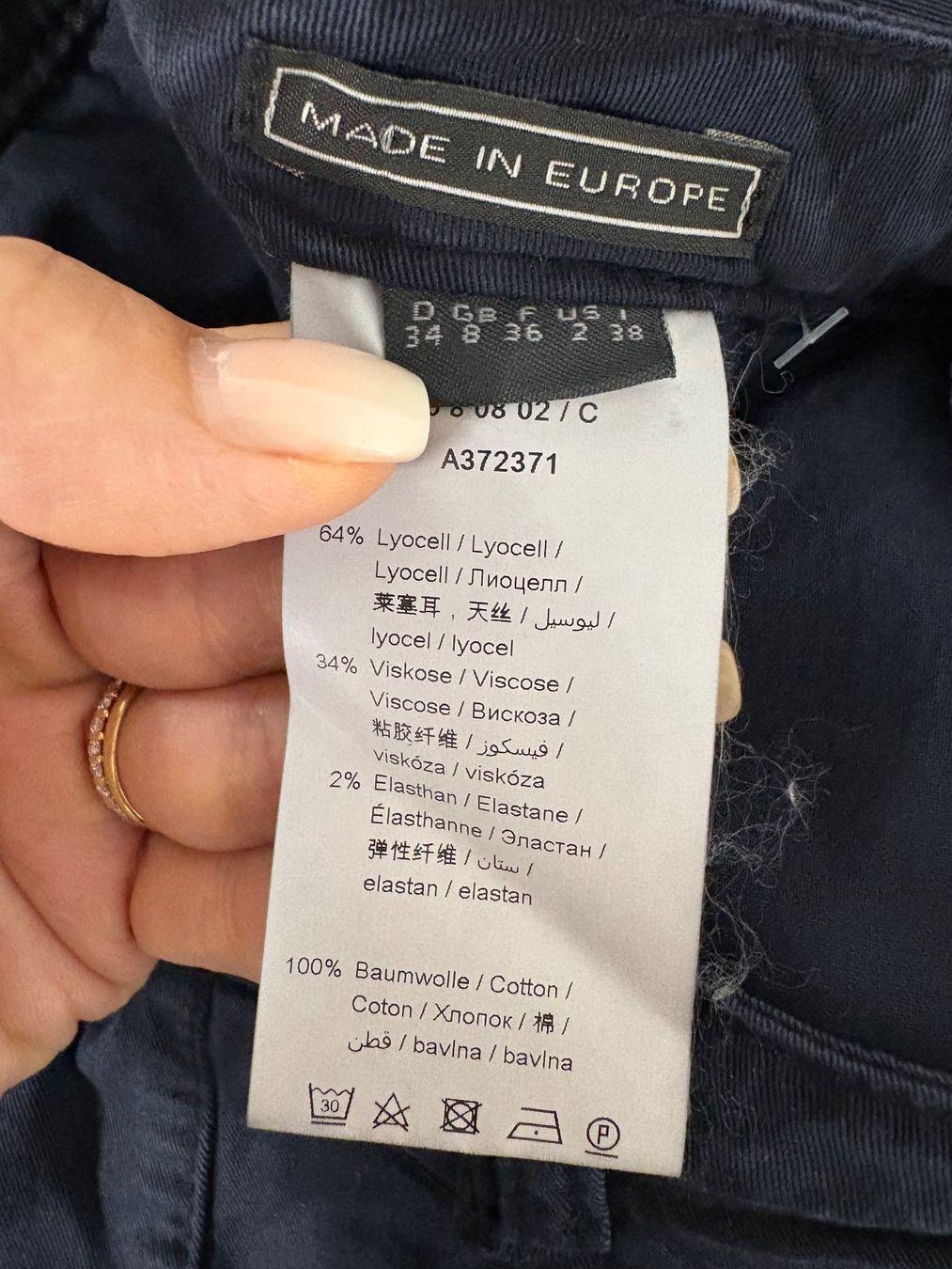 Pantaloni: SET Cargohose Gr. 34 blau Lyocell Hose – Nuovo (secondo la descrizione) da Regensdorf venduto da sec_l5cr 3