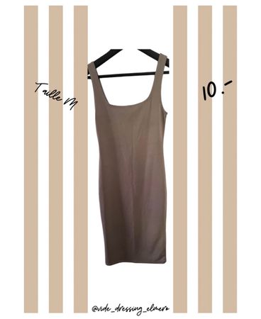 Robe moulante beige