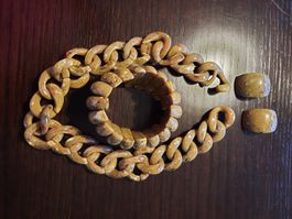 Schmuckset; Kette, Armband, Ohrklips