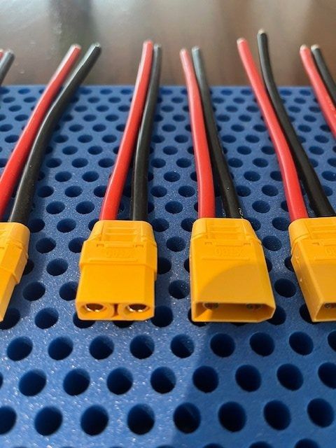 5 Paar XT-90 Stecker Adapter Set | Männlich & Buchse Für RC Batterien – Bis 90A Dauerstrom, Nylon-Gehäuse