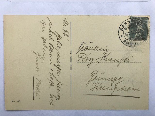 Ansichtskarten: Zäziwil, von 1918 – Gebraucht aus Niederscherli von Lucia16 1