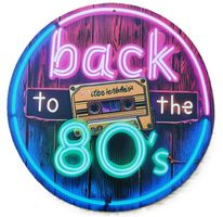 BAKC TO THE 80'S - Blechschild  (neu/OVP)
