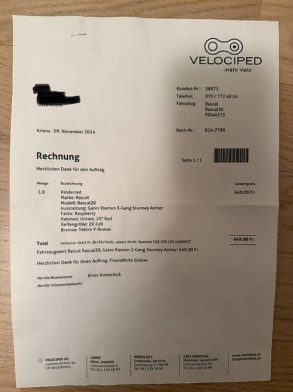 Biciclette: Kindervelo RASCAL  – Usato da Kriens venduto da nad_pv88 1