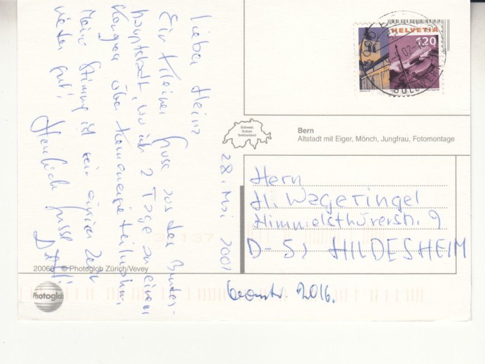 Ansichtskarten: Bern 2002 – Gebraucht aus Bürglen TG von StampGraf 1