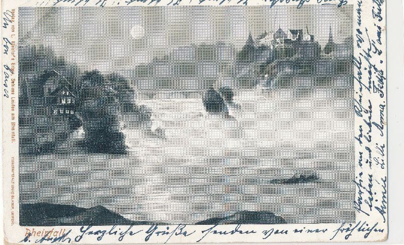 Cartoline postali: Rheinfall - Schloss Laufen Stempel + 1902 – Usato da Emmenbrücke venduto da teestube