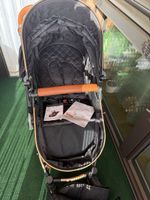 Poussette bébé noire or 2 option 