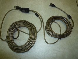 USB 2.0 Verlängerung mit Verstärker 15 Meter
