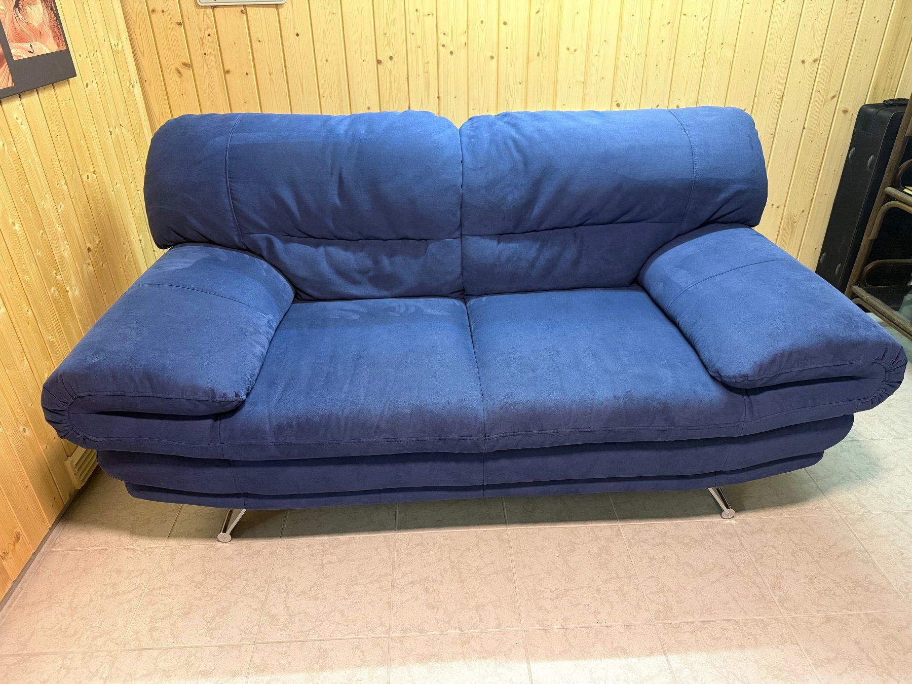 Divani: Sofa Velour blau – Usato da Wilderswil venduto da Firemark51