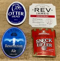 4 englische Bier Schilder von Bierzapfsäulen - England - Pub