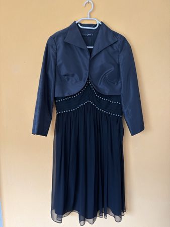 Abend- Cocktail-Kleid mit Bolero Grösse 40/42