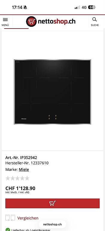 Miele Cucine: Induktionkochfeld Miele – Usato da Künten venduto da buli76