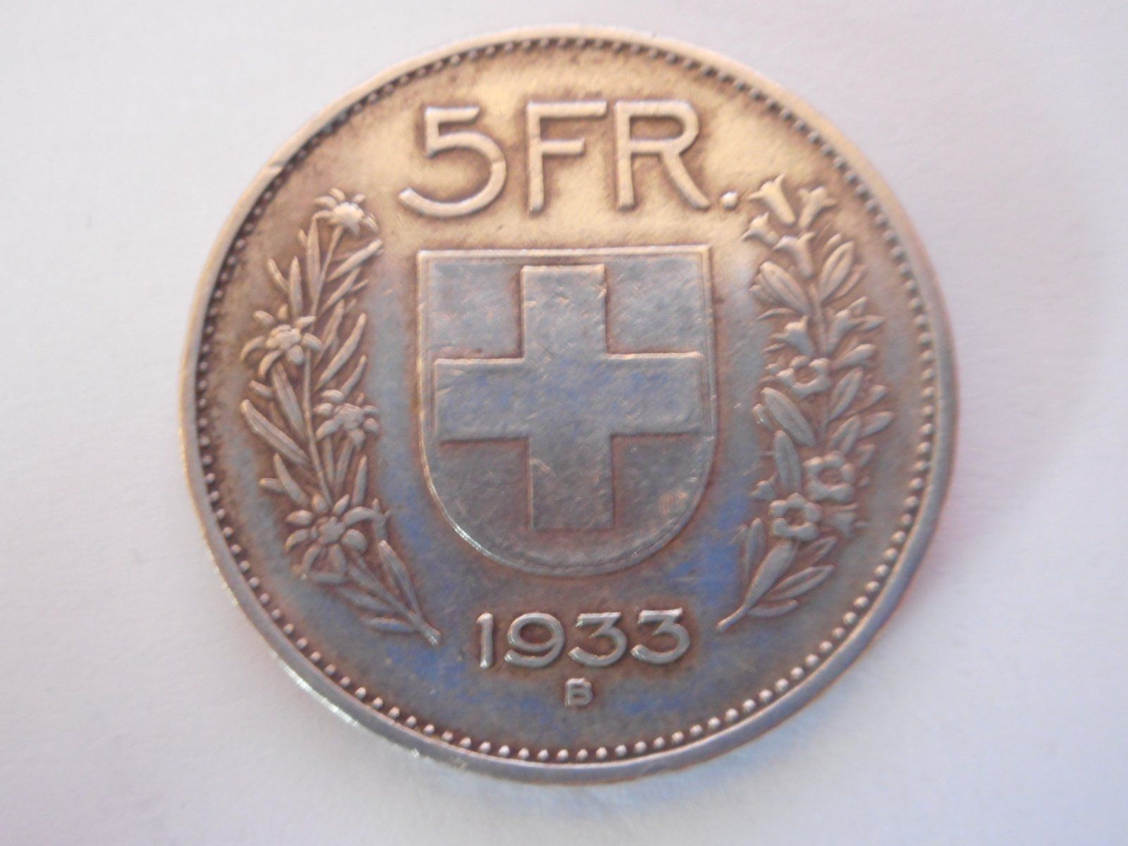 Alle Münzen: 5 Fr. 1933  silber – Gebraucht aus Kriegstetten von pizlad2010