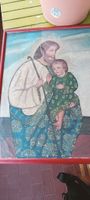 Quadro San Giuseppe con Bambino Gesù, religioso, incorniciat