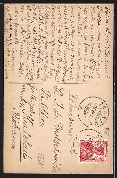 Cartoline postali: AK Neuchatel, Maison des Halles, 1911 – Usato da Berlin venduto da bartko-reher 1