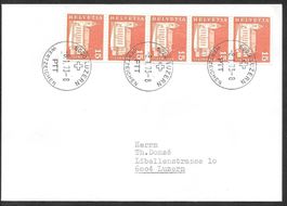 FDC Nr. 414RM Rollermarke ET Appenzell 8.1.1973