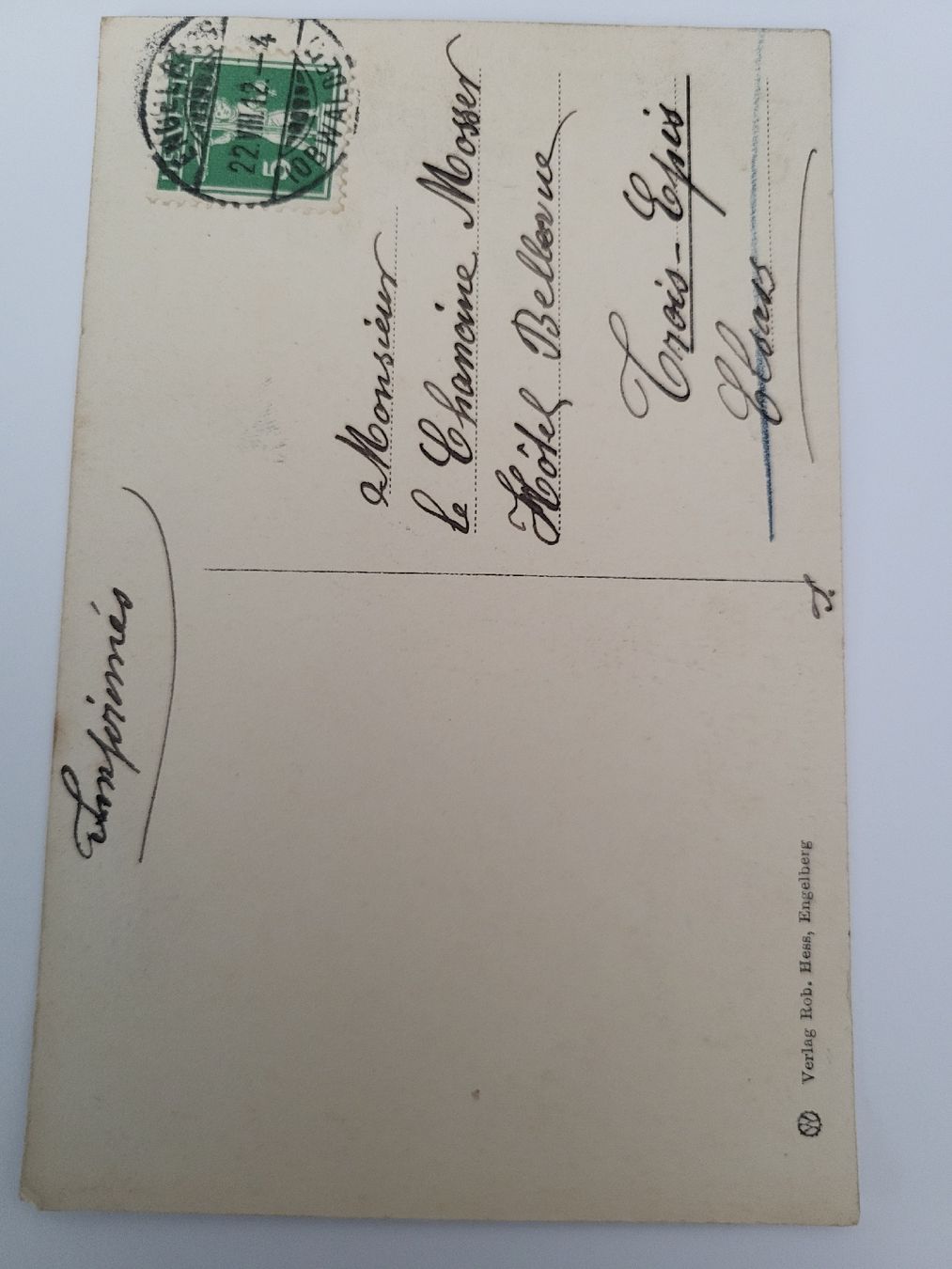 Cartoline postali: Ansichtskarte Engelberg Bahnhof 1912 R21 – Usato da nunningen venduto da mic_88k2 1