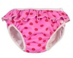 ImseVimse Badewindel/couche bain 9 - 12 kg pink mit Krause