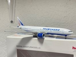 Herpa Wings 523561 Transaero Airlines Boeing 777-200ER