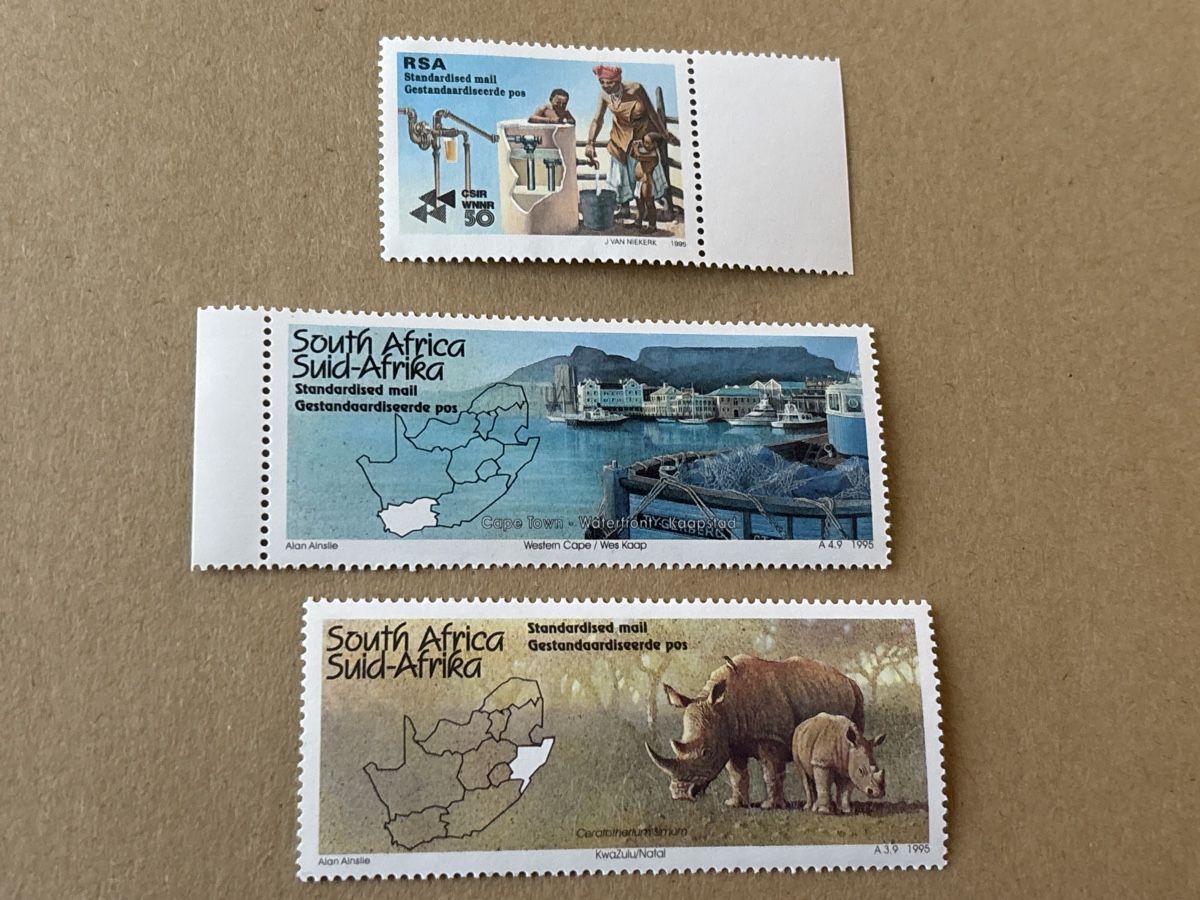 Tutti i francobolli: 3 Südafrika Briefmarken, ungebraucht – Nuovo e nell'imballaggio originale da Zürich venduto da engebrunau