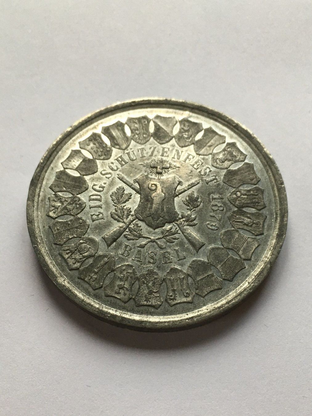 Médailles: 1879 Medaille Eidg. Schützenfest Basel – D'occasion à Kirchberg SG par Helveticus00 1