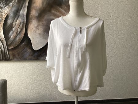 Damen Pullover /Jäckli weiss Simclair Gr. 44 Reissverschluss
