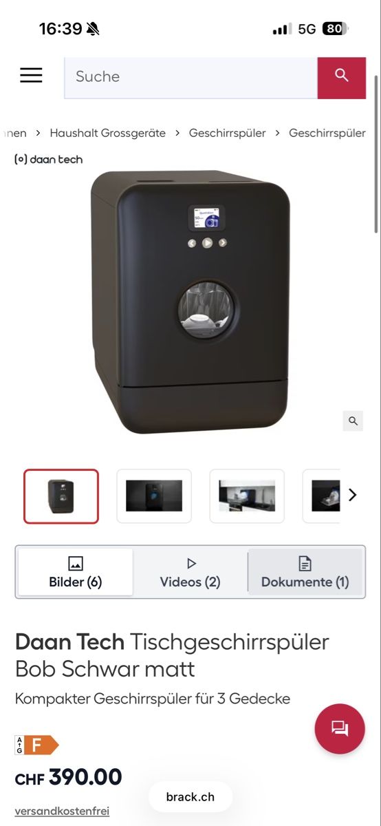 Lavastoviglie: Black bob mini dishwashwer  – Nuovo e nell'imballaggio originale da Genève venduto da edu_7n9x