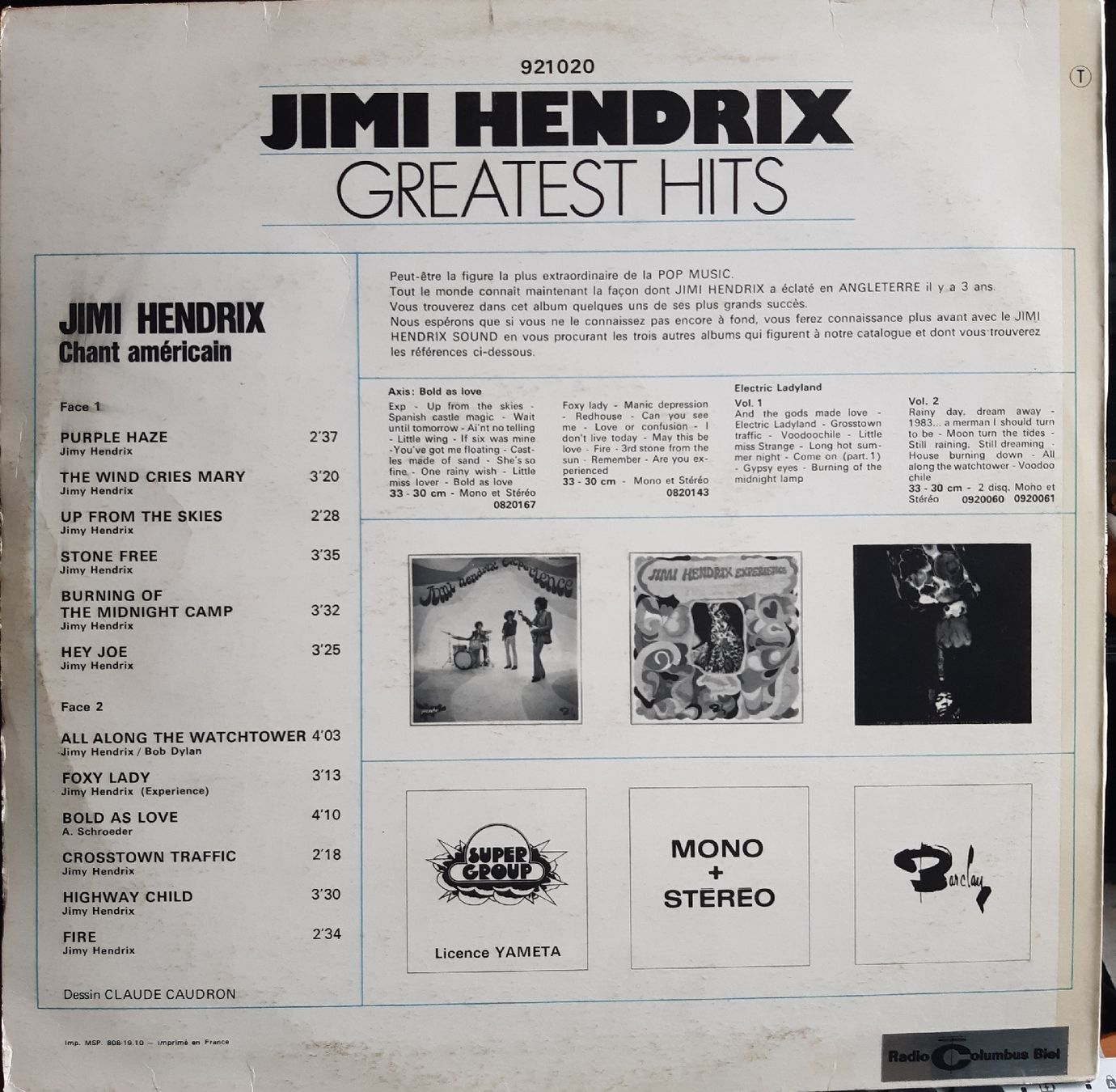 Dischi in vinile: Jimi Hendrix - Greatest Hits Vol. 3 – Usato da Frick venduto da kyb_yq8h 1
