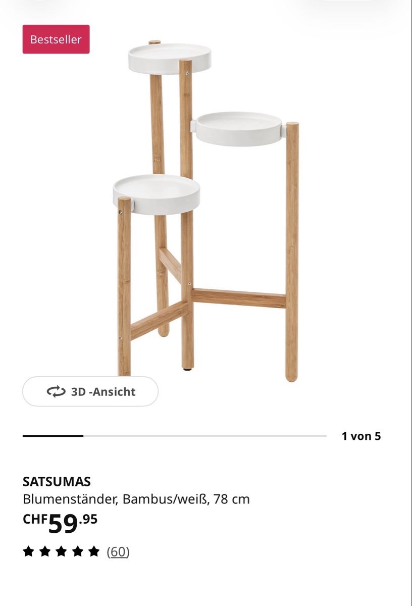 Ikea Tutte le decorazioni: IKEA SATSUMAS Blumenständer  – Usato da Schlieren venduto da ana_ribeiro19 1