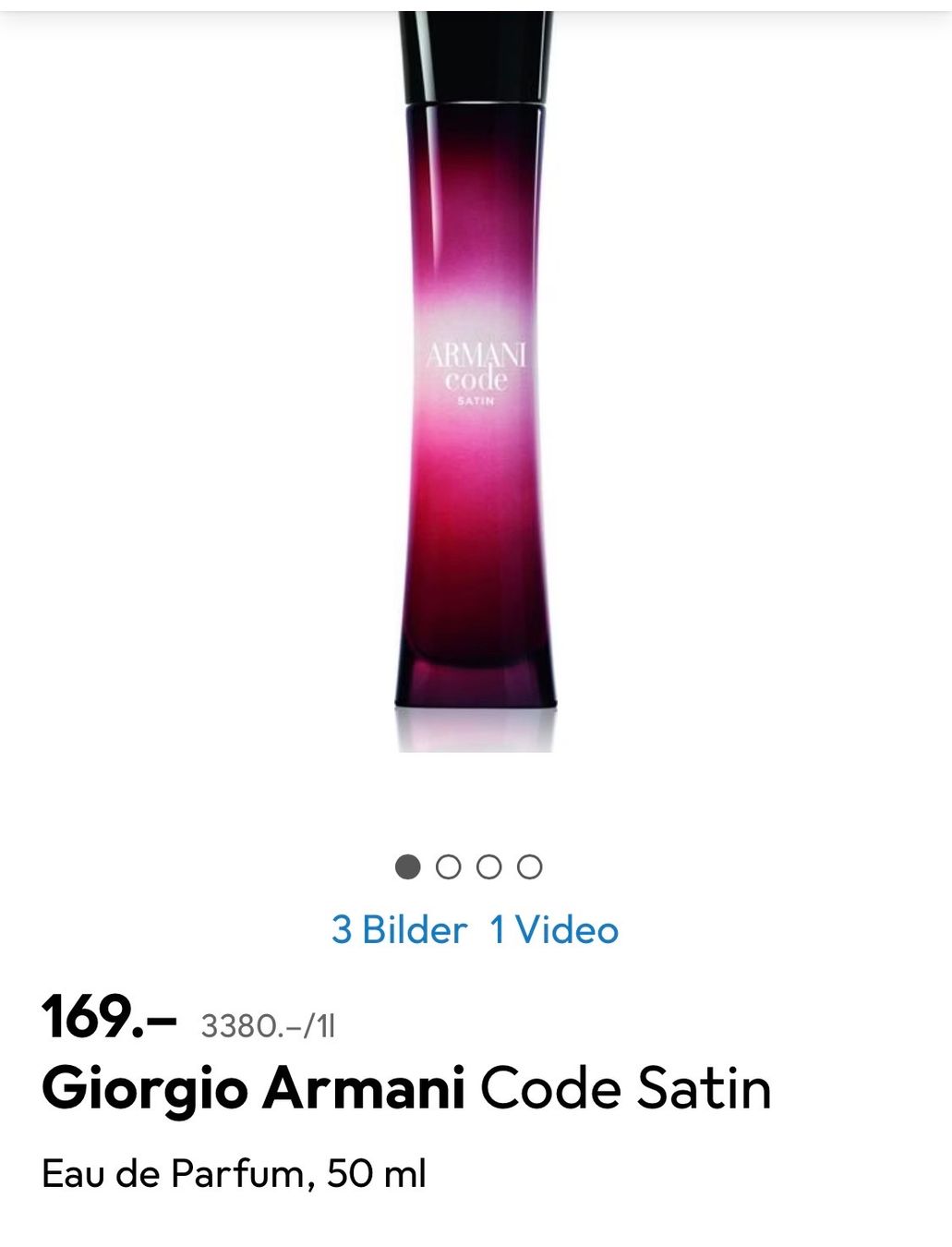 Armani Profumi & Eau de Toilette: Giorgio Armani Code Satin Eau de Parfum Damenduft – Usato da Bützberg venduto da dan_jhn9 2