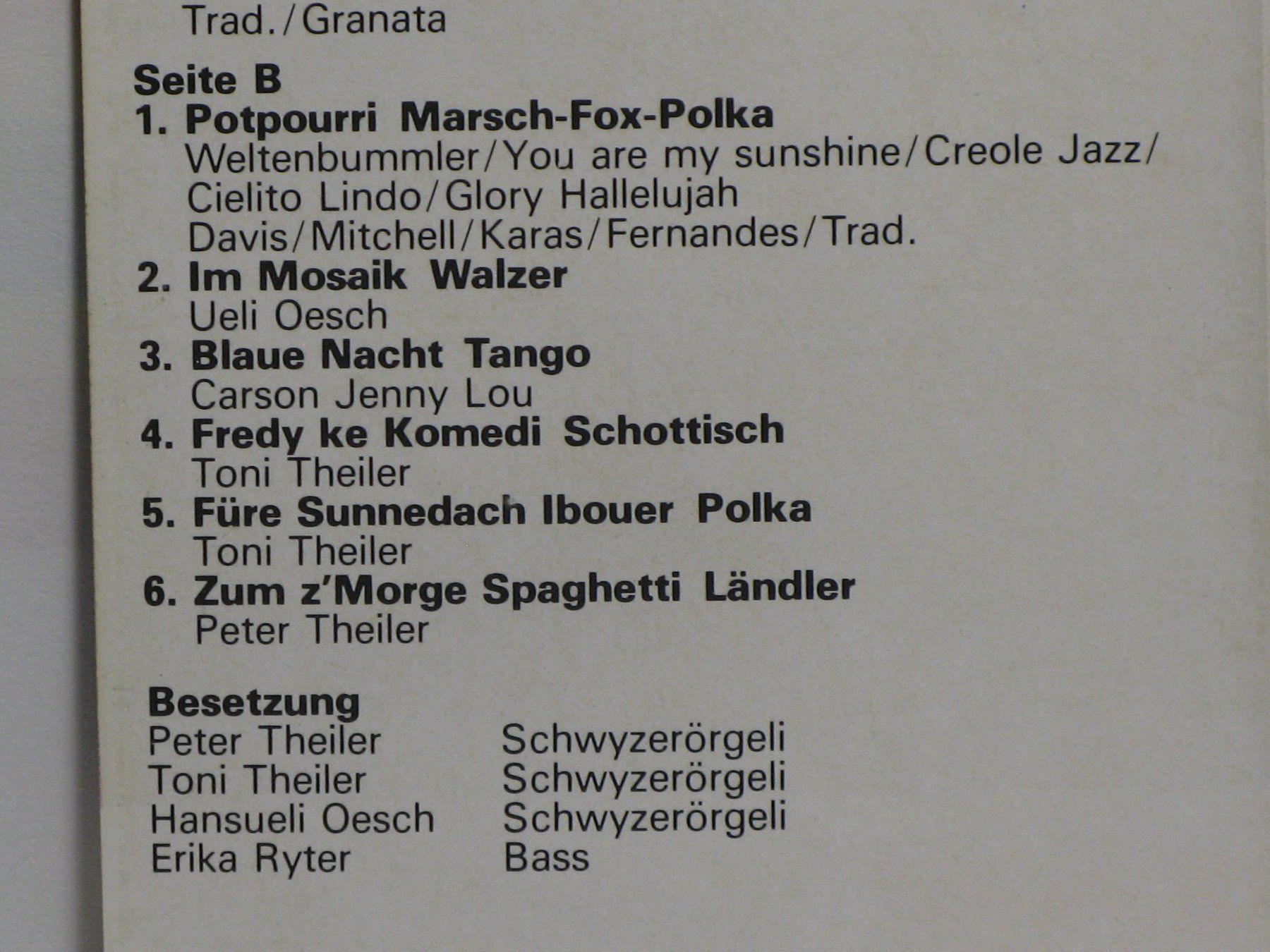 Musicassette: SCHWYZERöRGELIQUARTETT  STOCKHORN  "öppis anders" – Usato da Langnau i. E. venduto da mar_hw58 2