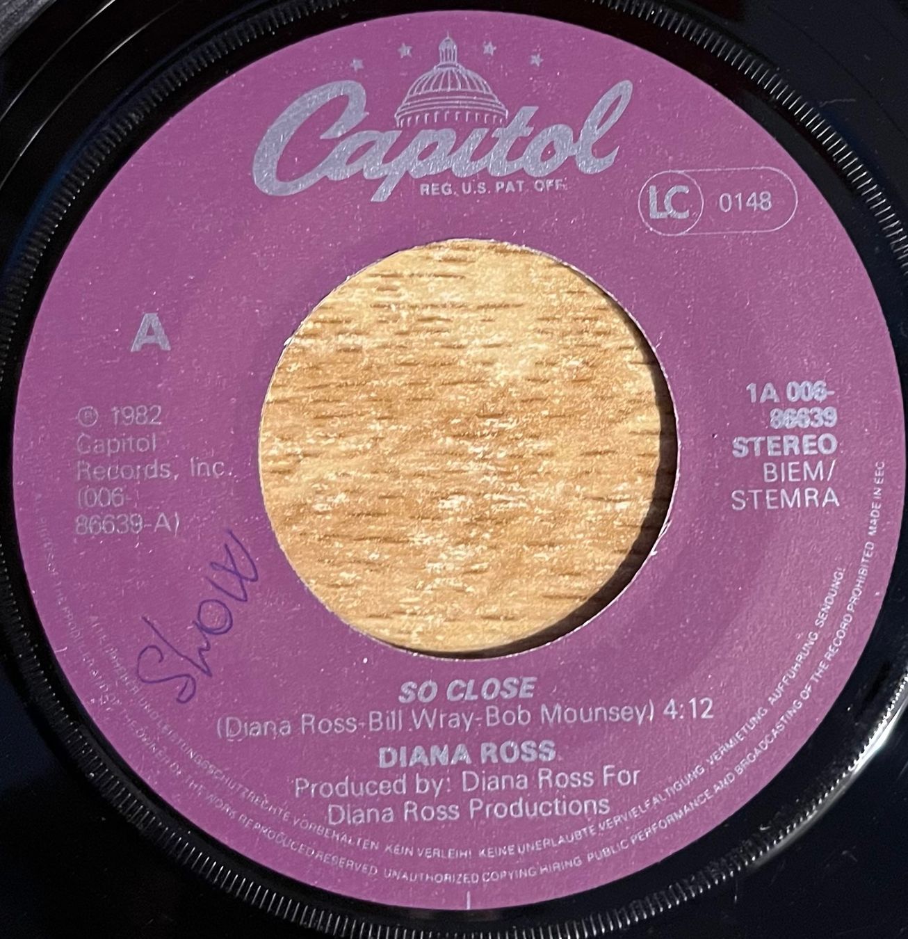 Schallplatten: DIANA ROSS - SO CLOSE – Gebraucht aus Bussigny von vinyl-pas-cher 2