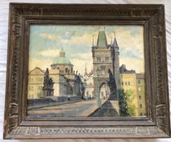 .Š. Maleček (1890-1983) - Ölgemälde - Karlsbrücke Prag 1949
