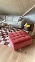 Roter Samt Pouf / Hocker, neuwertig, Top Zustand!