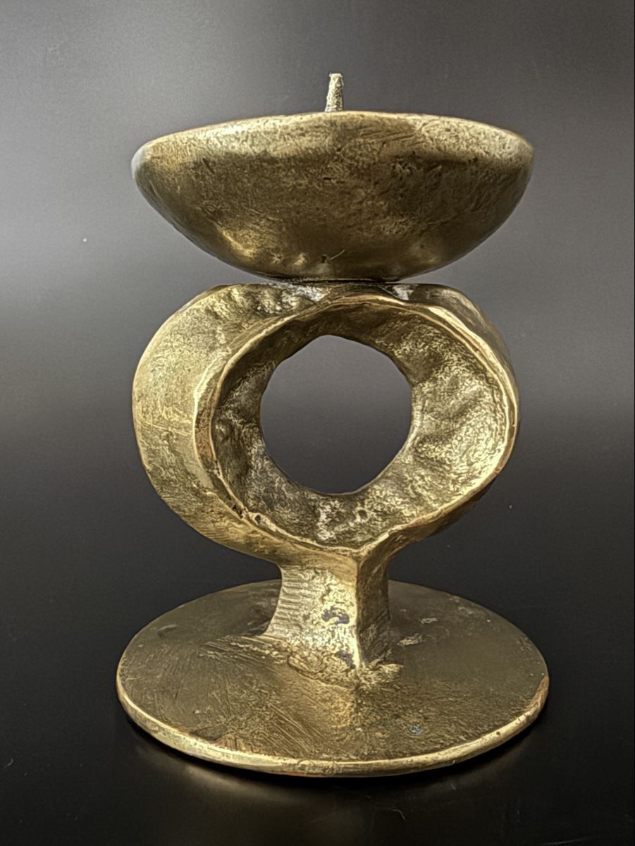 Kerzenständer: Kerzenständer im brutalistischen Stil aus Bronze – Gebraucht aus Luzern von downtonabbey 5
