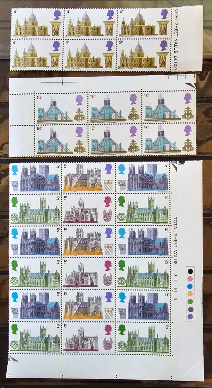 Alle Briefmarken: UK -  British Cathedrals ** 1969 – Neu (gemäss Beschreibung) aus Les Valettes von Nuba1