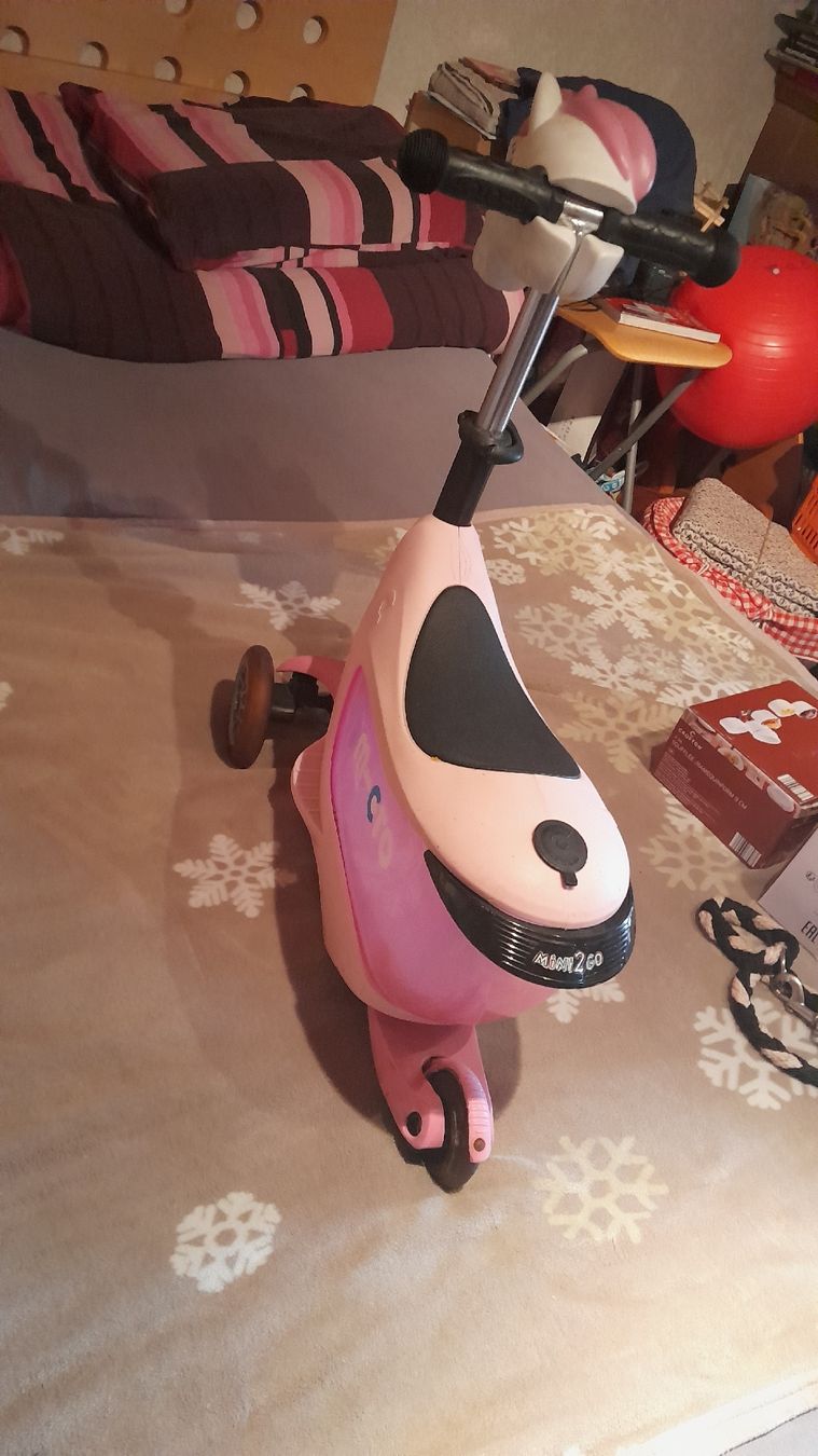 Micro Veicoli per bambini: mini2go micro pink mit Sitzkasten und Einhorn – Usato da Sumiswald venduto da Rotmy 1