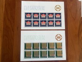 1971 Liechtenstein 482-83 Bogen ET und ** (F94)