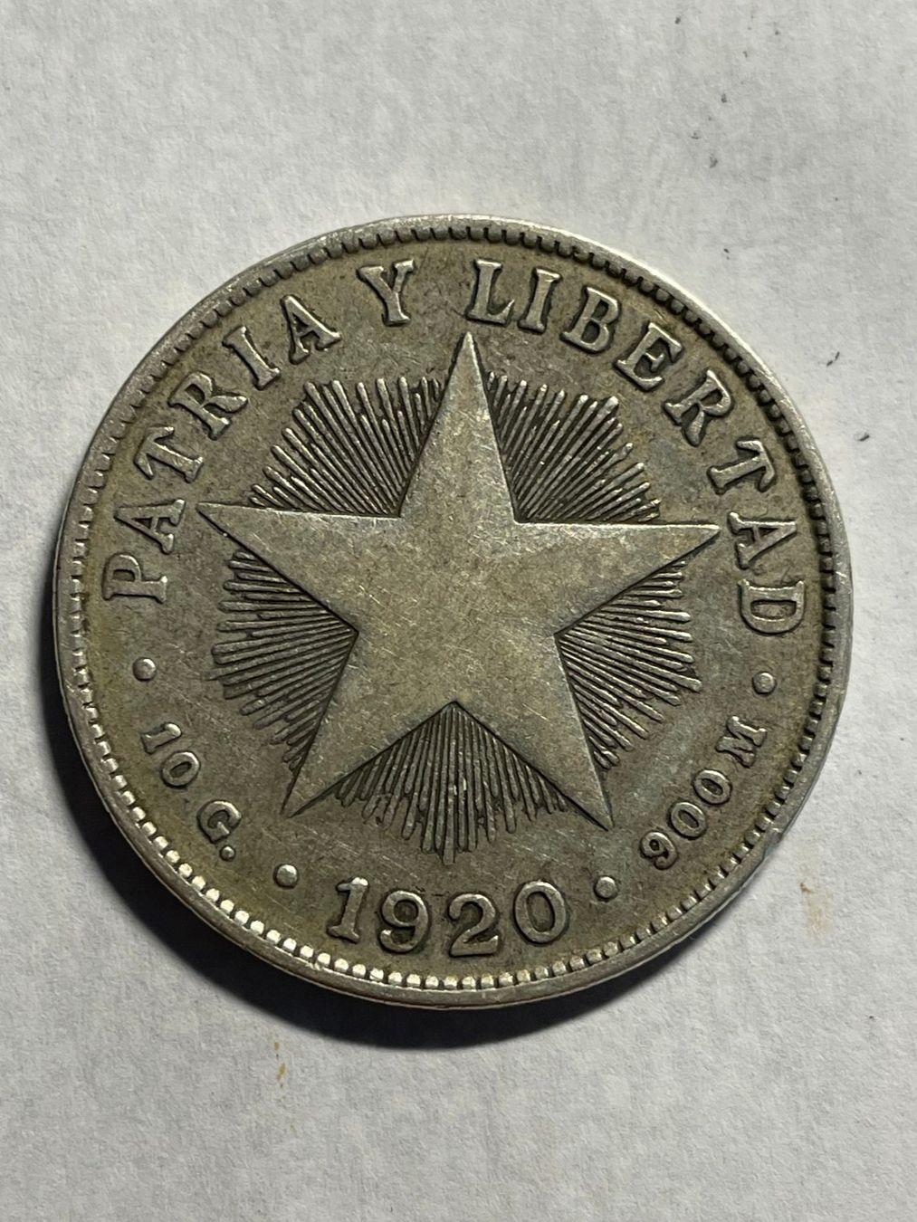 Alle Münzen: (63) 40 Centavos, Kuba 1920 – Gebraucht aus Aesch BL von masmusgo