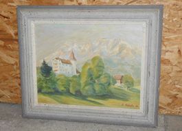 Kunst Ölgemälde v Jean Bünter Ölbild Bild  63 x 53 cm