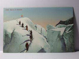 Séracs am Eismeer , Bergsteiger