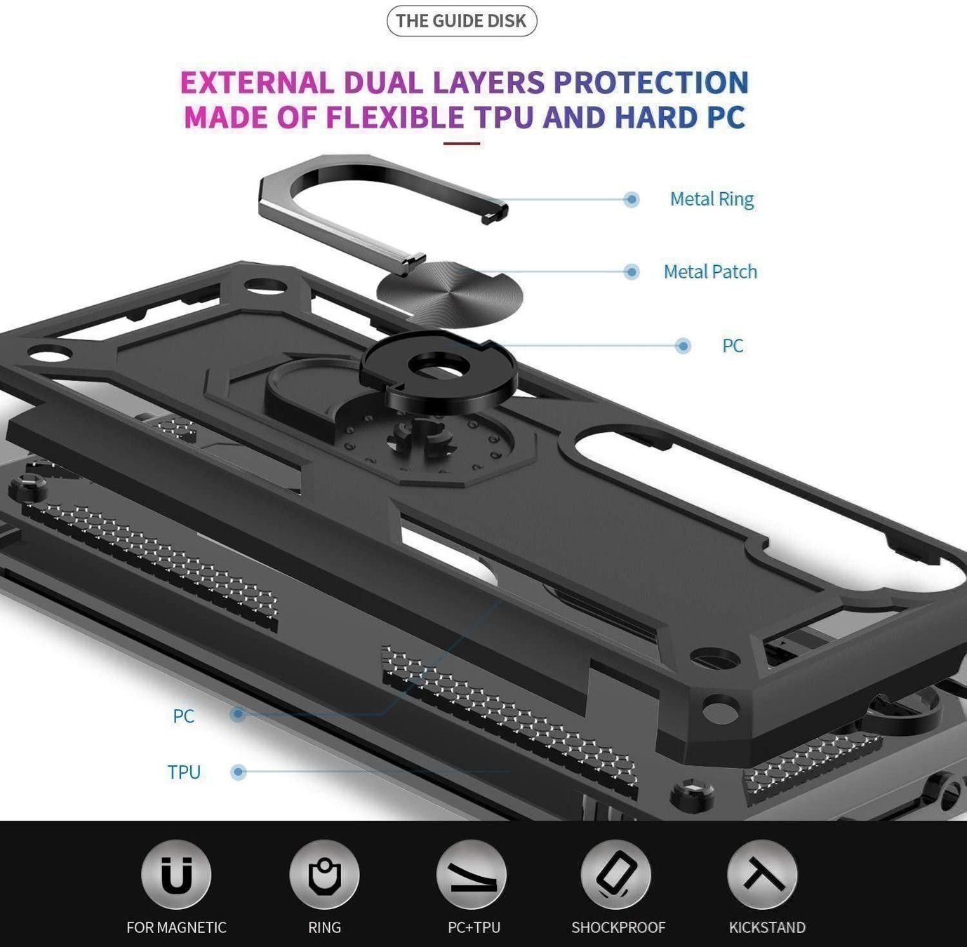 Cover & Protezioni schermo: Xiaomi Mi Note 10 Lite Hülle Etui Ring Case Magnet Cover – Nuovo e nell'imballaggio originale da Volketswil venduto da coverandmore 4