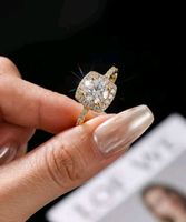 Bague argent avec diamant de moissanite de 2 ct certifié GRA