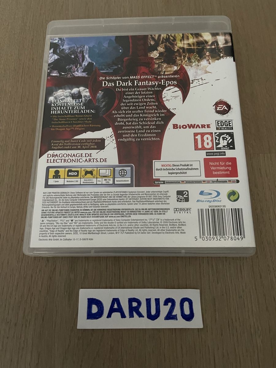 Giochi: Dragon Age: Origins - PS3 – Usato da Einsiedeln venduto da Daru20 1